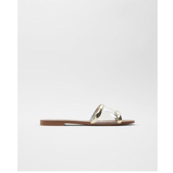 Zara Clear & Gold Sandals